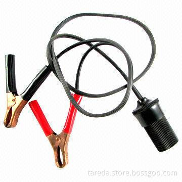 Alligator Clips with DC5.5mm Cable, Customized Lengths are Accepted, RoHS Directive-compliant